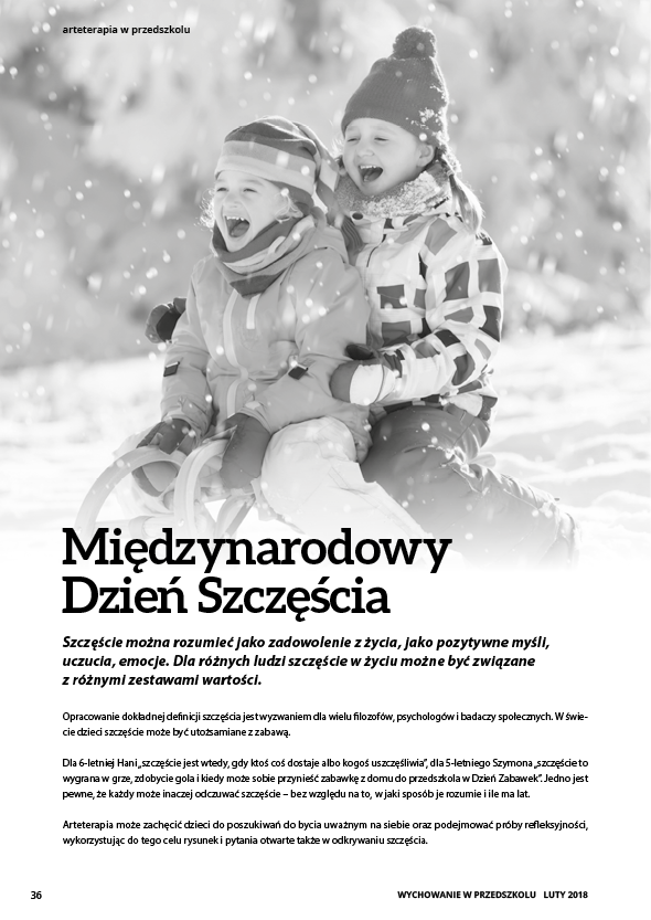 Międzynarodowy Dzień Szczęścia - Czasopismo wychowanie w przedszkolu